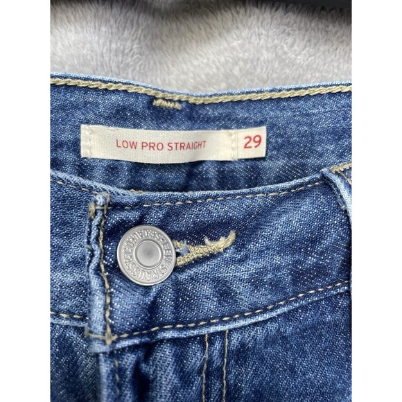 Levi’s Low Pro Straight Women’s Distressed Blue Jeans Size 29 - Picture 9 of 15